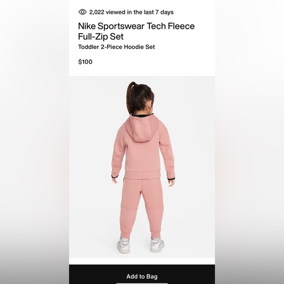 Nike Sportswear Tech Fleece Full-Zip Set
Toddler 2-Piece Set. Size 4T, NWT! - Picture 5 of 10